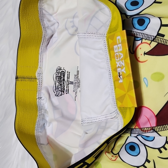 Men's SpongeBob Boxer Briefs Size Medium Yellow SpongeBob Face NEW - Picture 4 of 5